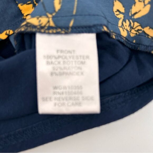 Market and Spruce navy and yellow floral sleeveless top size small - Picture 6 of 6